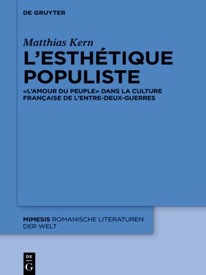 cover image of L'esthétique populiste